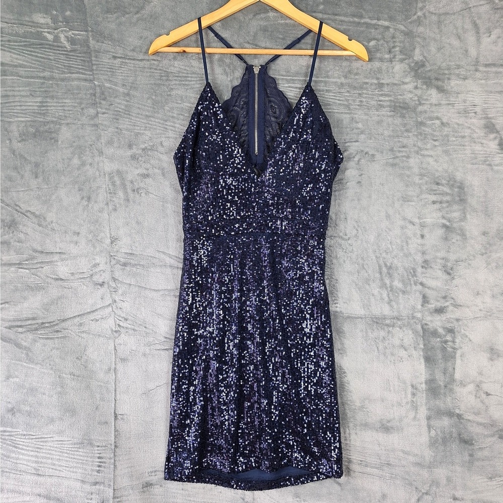 Womens Dress Large Prom Clubwear Formal‎ Sequins Cocktail Babydoll Y2K Open Back